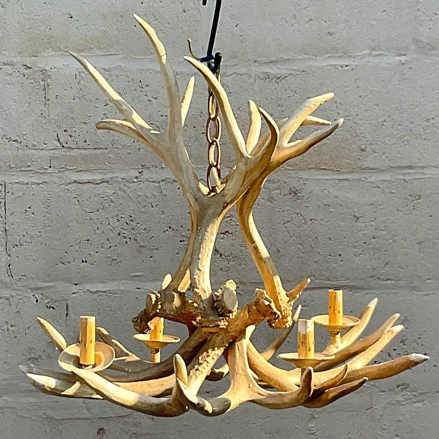 Vintage Boho Faux Antler Chandelier — additional photo 1