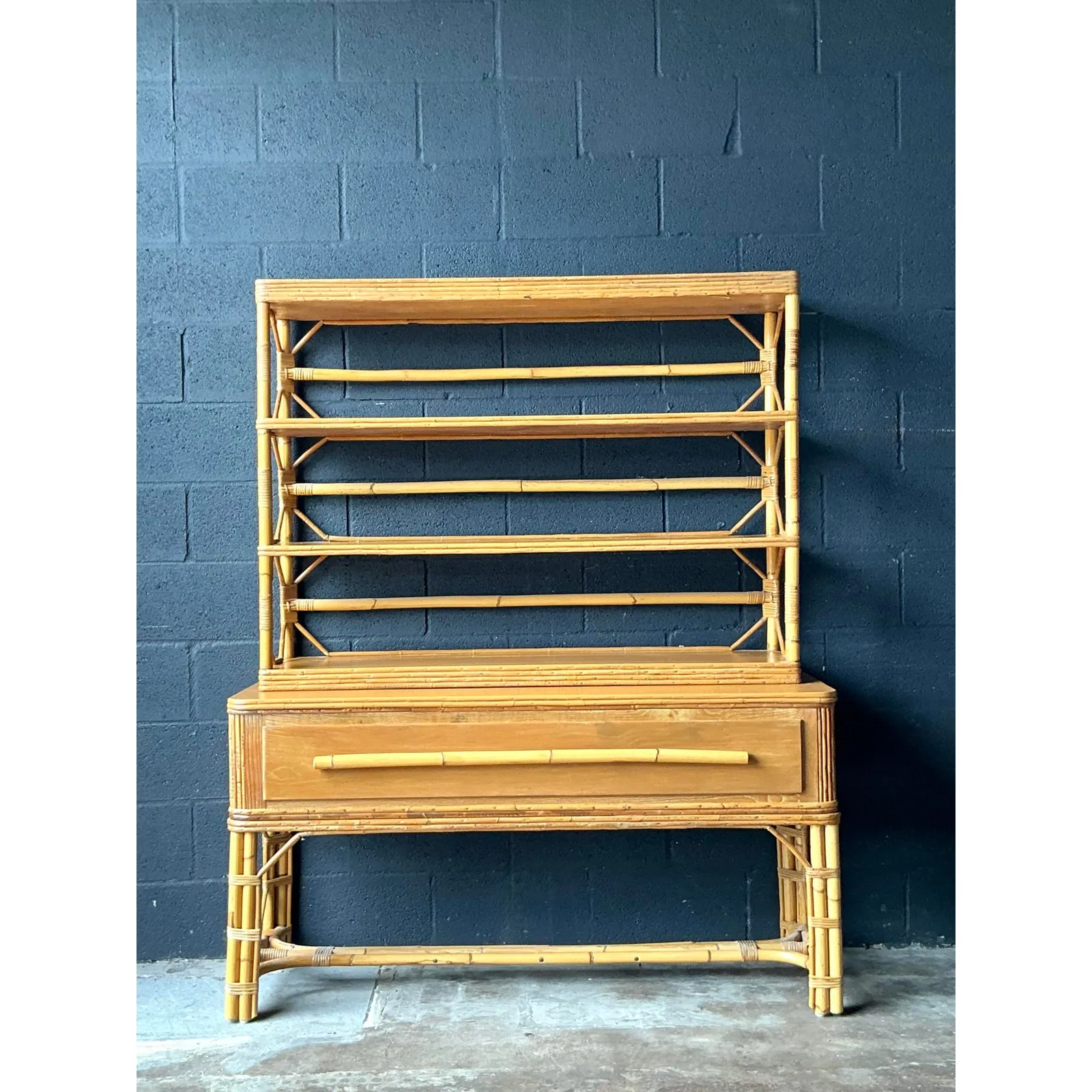 Vintage Boho Ficks Reed Etagere — additional photo 1