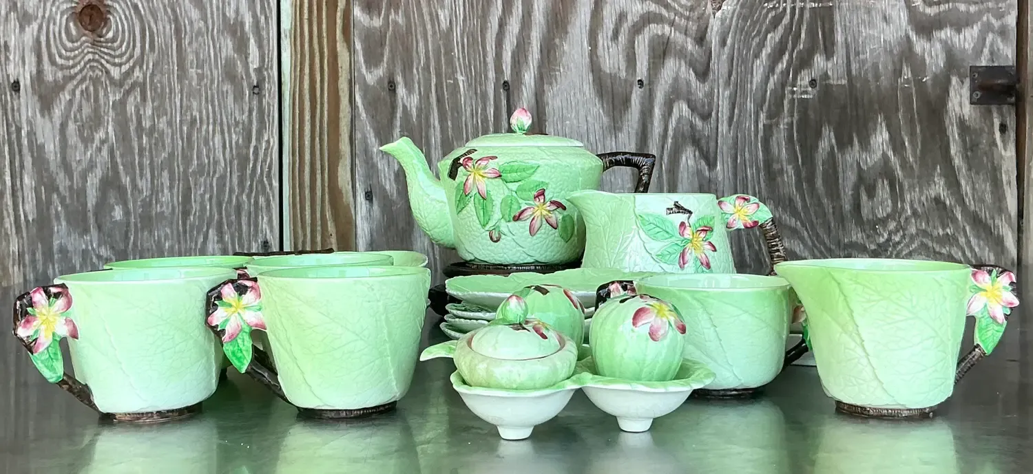 Vintage Boho Floral Carlton Ware Tea Set of 21 — additional photo 1