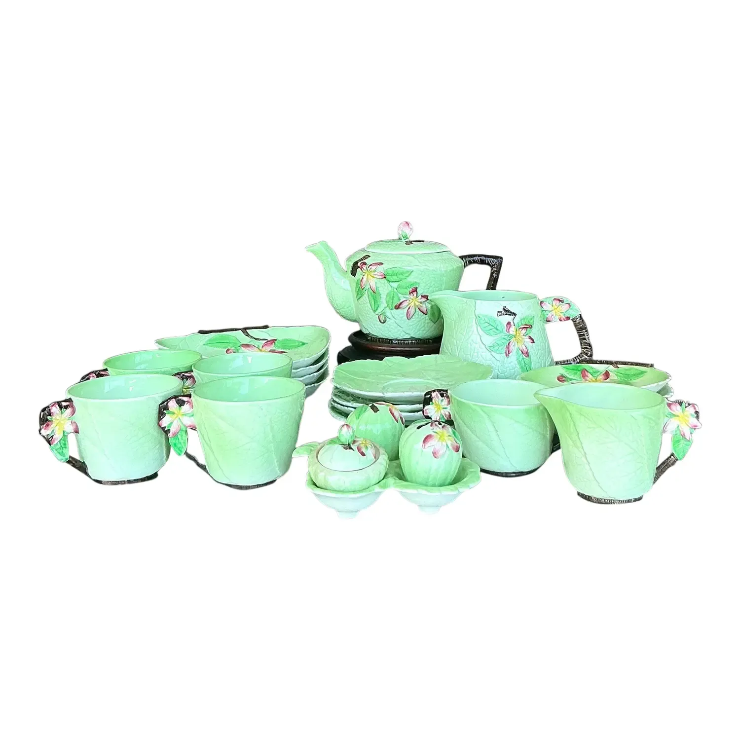 Vintage Boho Floral Carlton Ware Tea Set of 21 — additional photo 2