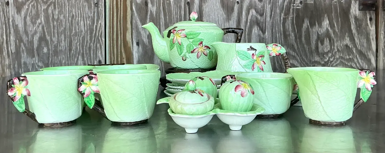 Vintage Boho Floral Carlton Ware Tea Set of 21 — additional photo 3