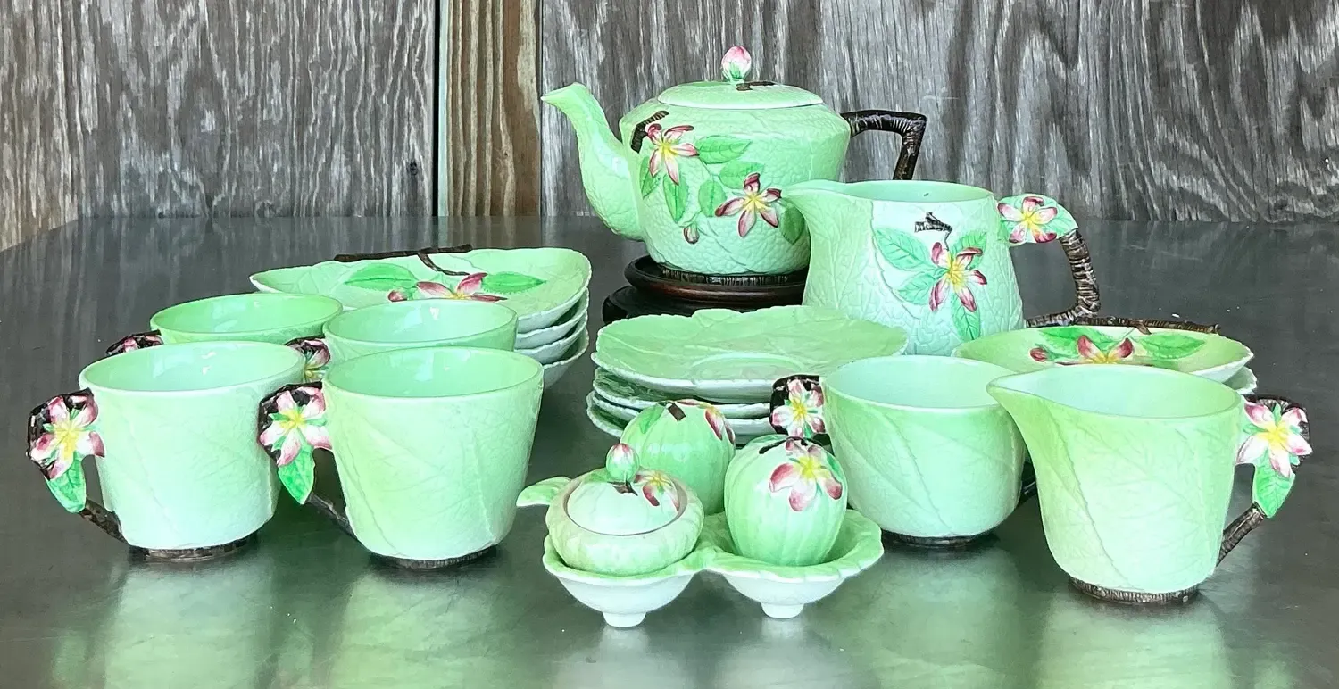 Vintage Boho Floral Carlton Ware Tea Set of 21 — additional photo 5