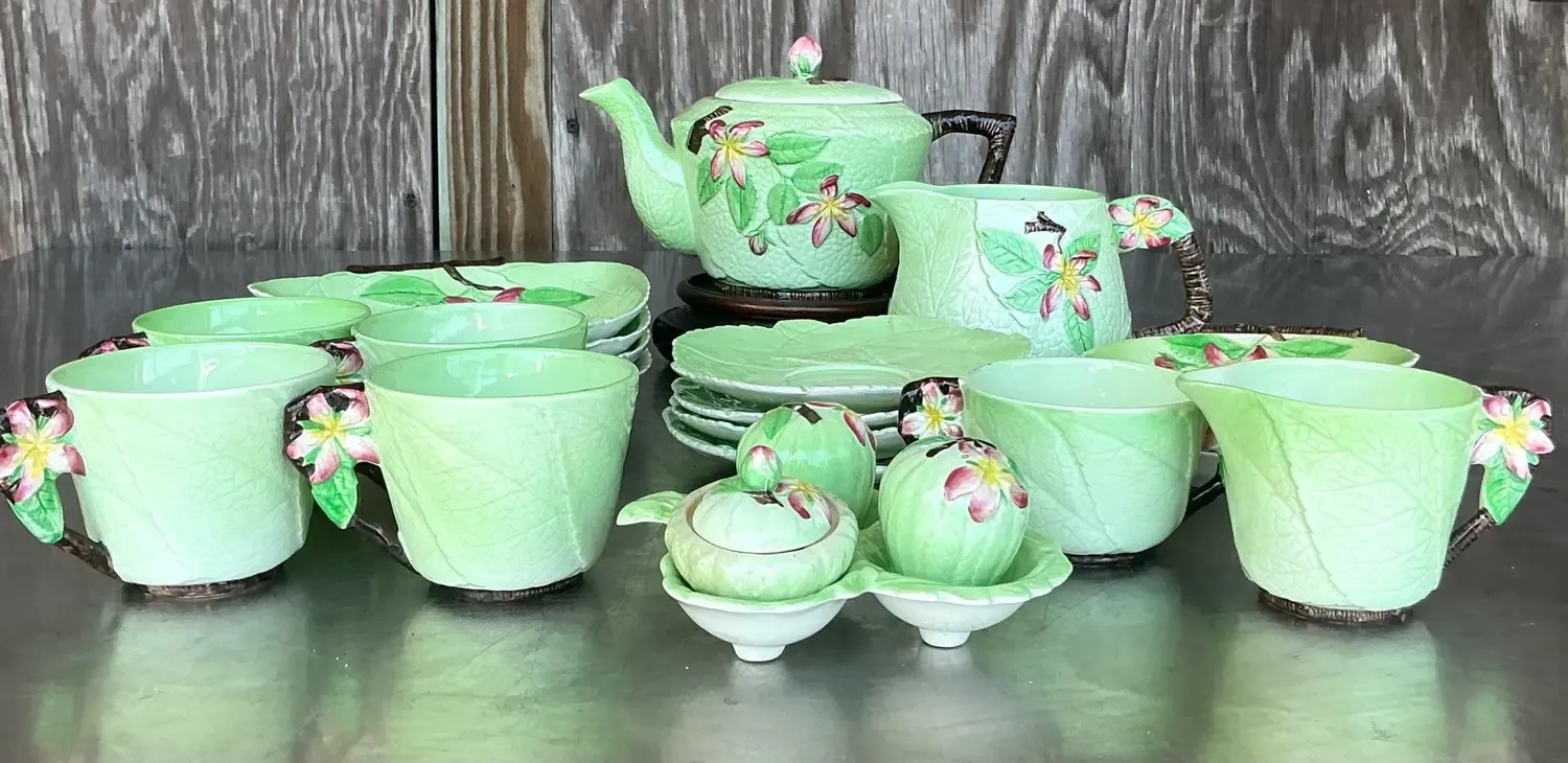 Vintage Boho Floral Carlton Ware Tea Set of 21 — additional photo 8