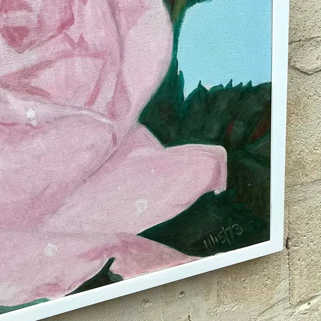 Vintage Boho Floral Original Oil Painting on Canvas — additional photo 3