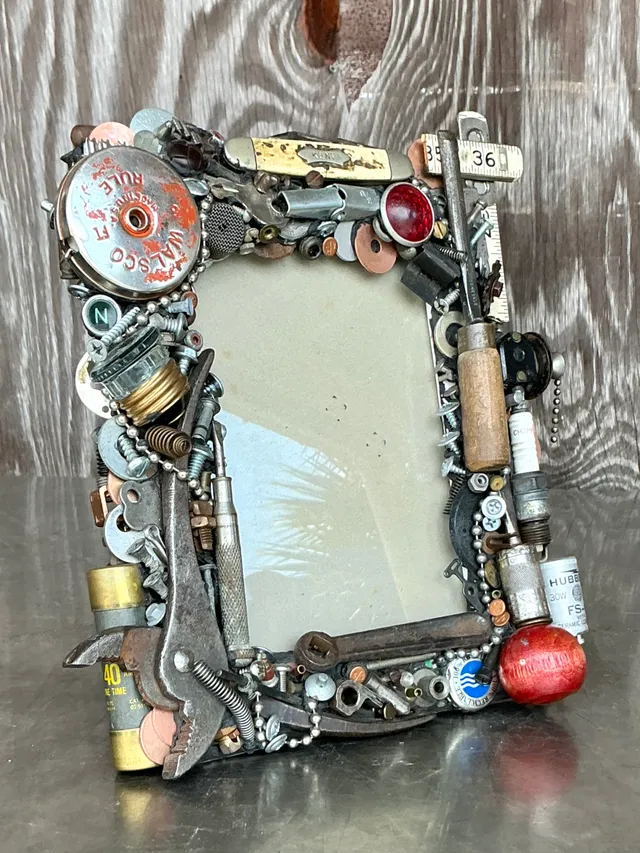Vintage Boho Found Object Frame — additional photo 1