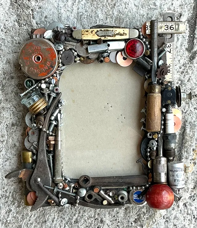 Vintage Boho Found Object Frame — additional photo 4