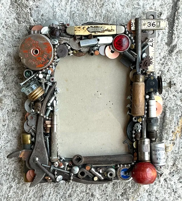 Vintage Boho Found Object Frame — additional photo 5