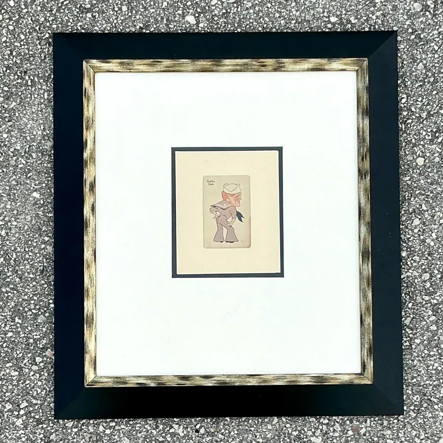 Vintage Boho Framed 1938 Old Maid Playing Card — additional photo 4