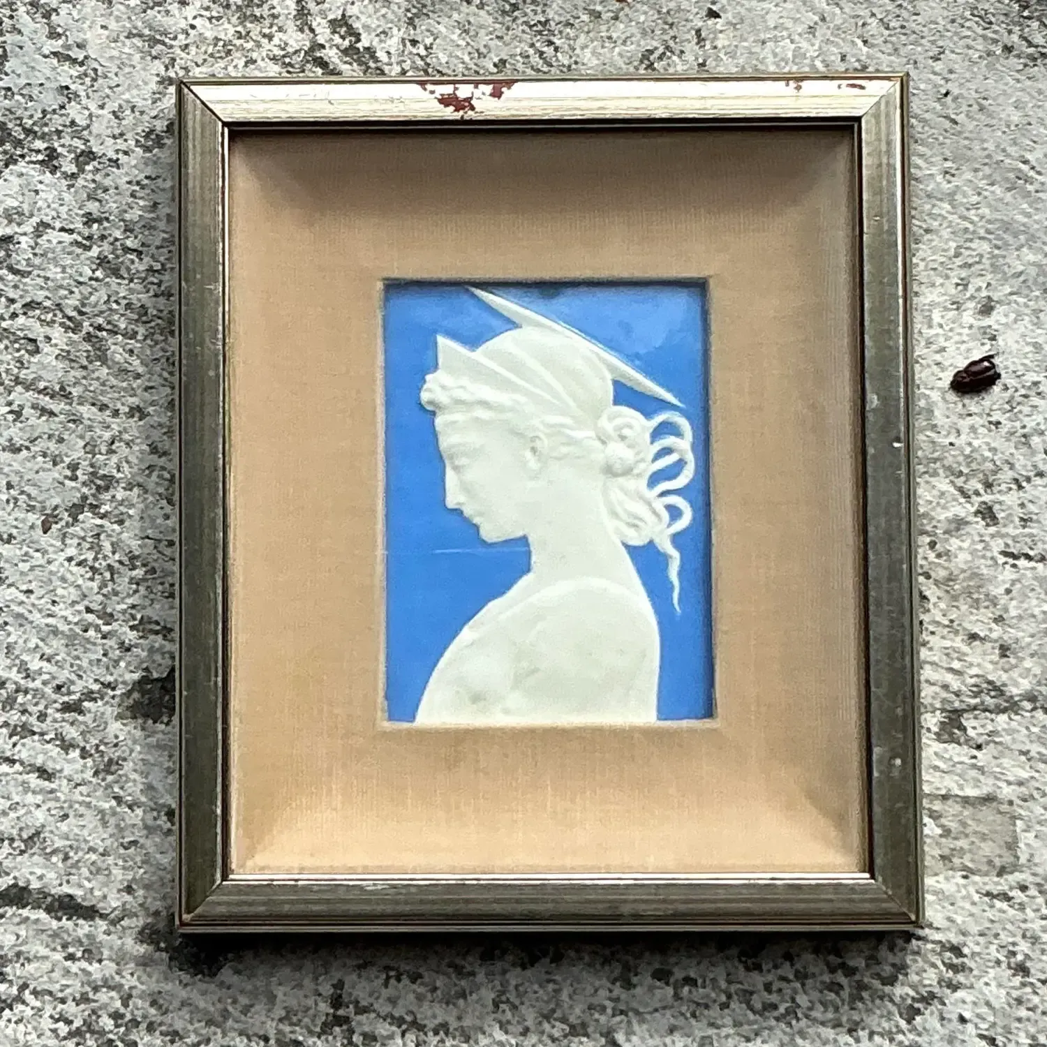 Vintage Boho Framed Ceramic Profile Relief — additional photo 4