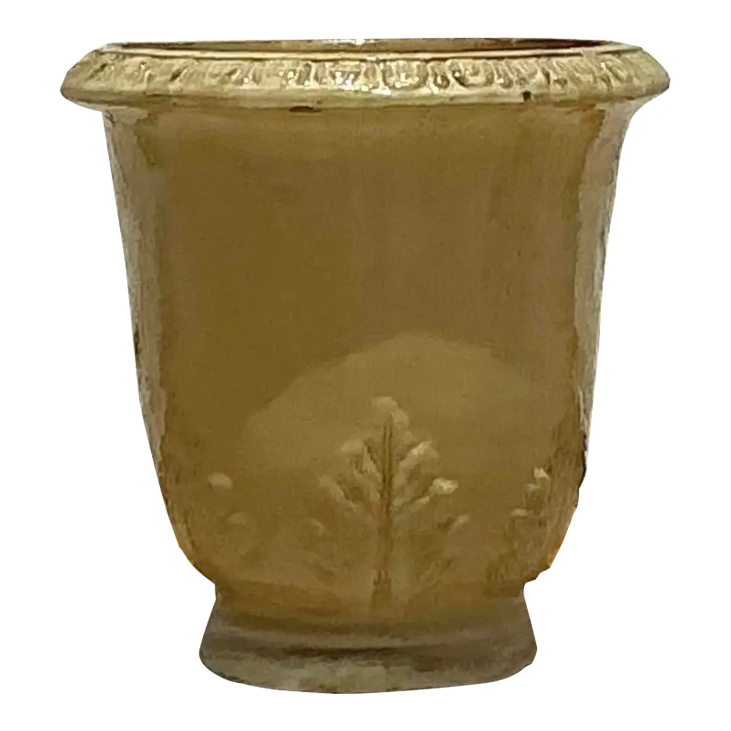 Vintage Boho French Glazed Ceramic Planter — additional photo 1