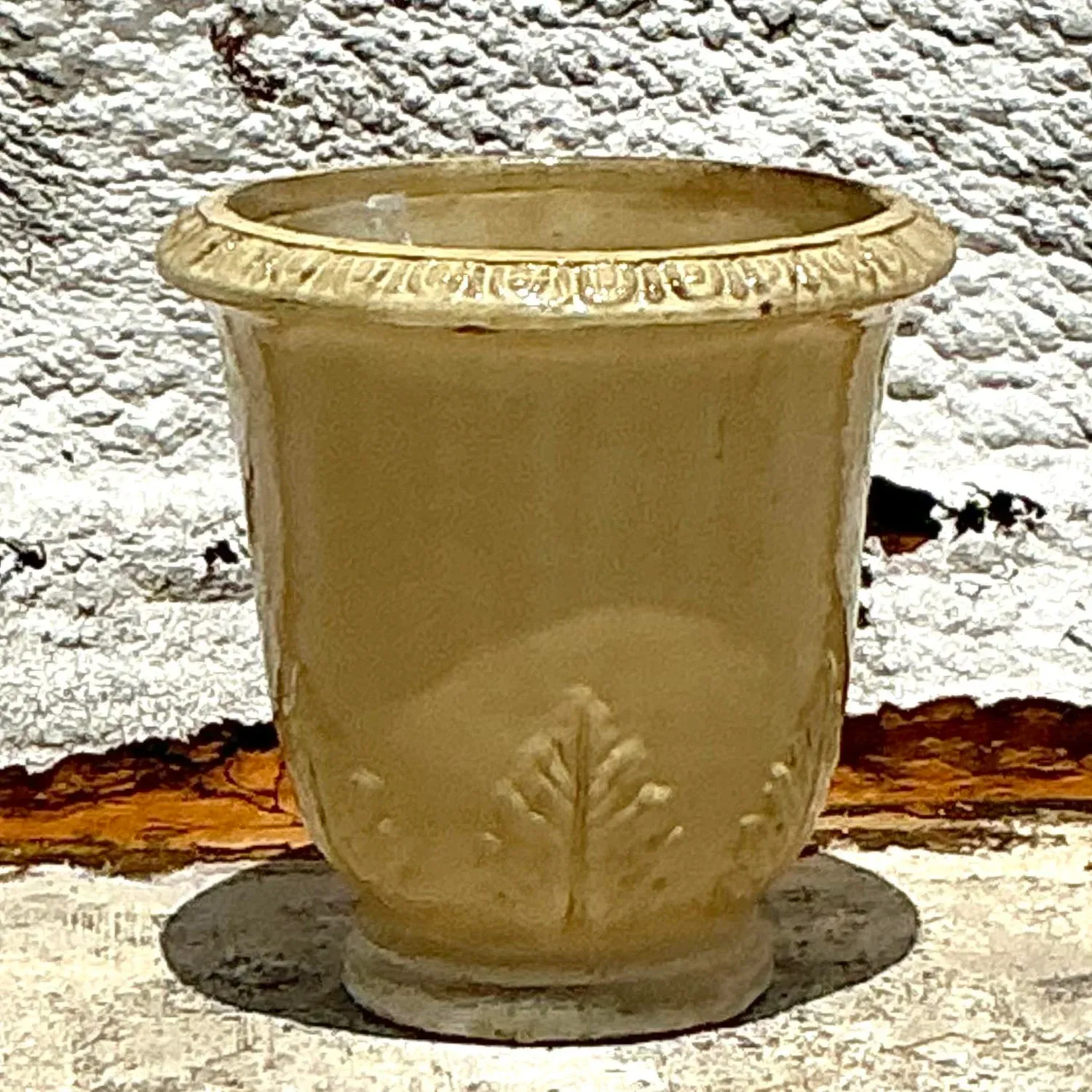 Vintage Boho French Glazed Ceramic Planter — additional photo 4