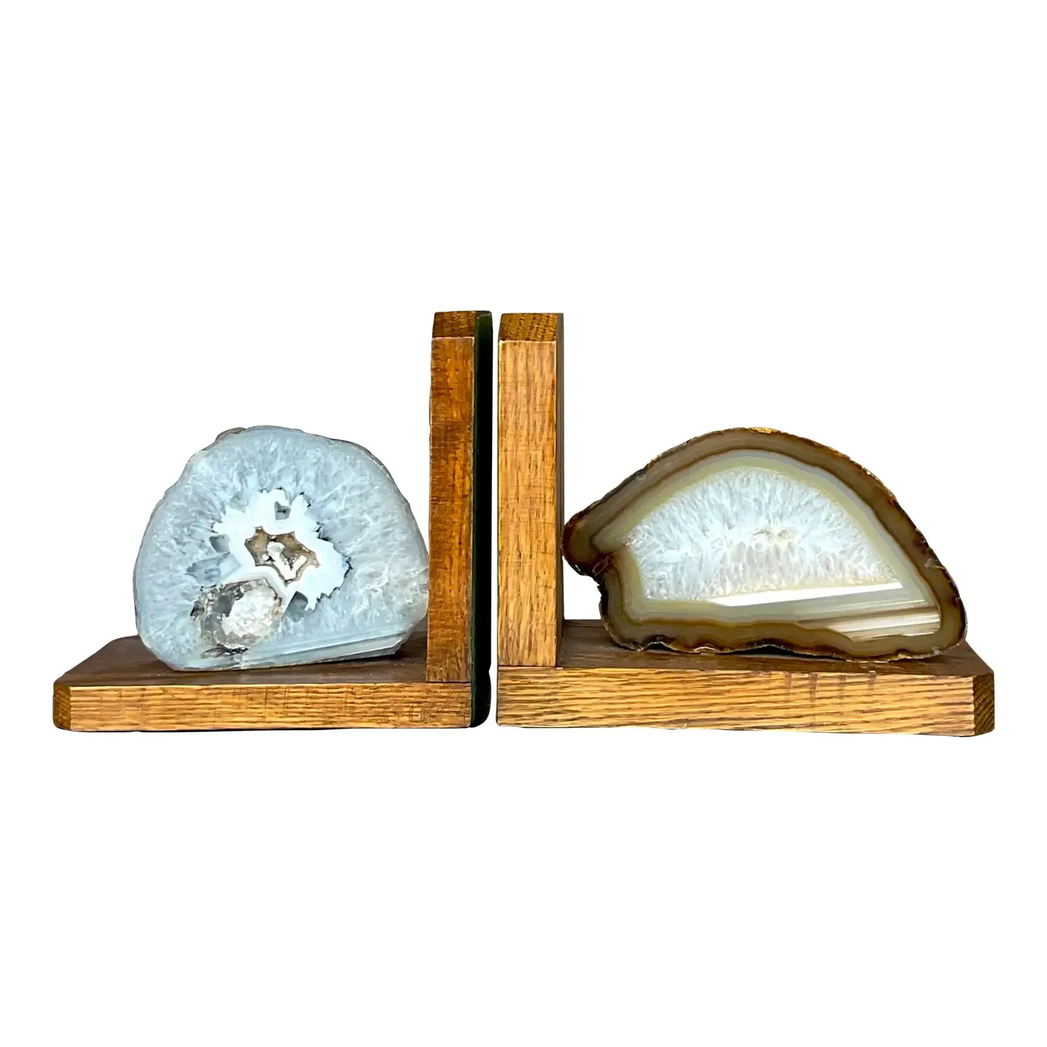 Vintage Boho Geode Bookends - Set of 2 — additional photo 1