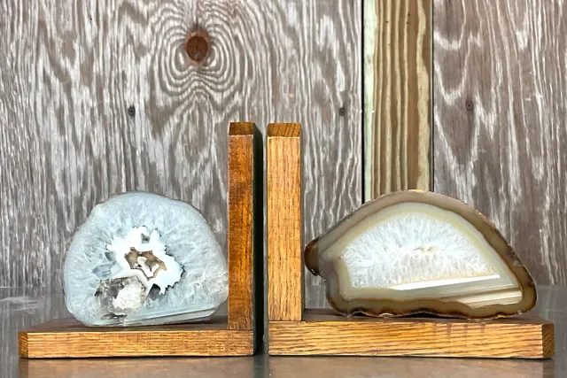 Vintage Boho Geode Bookends - Set of 2 — additional photo 3