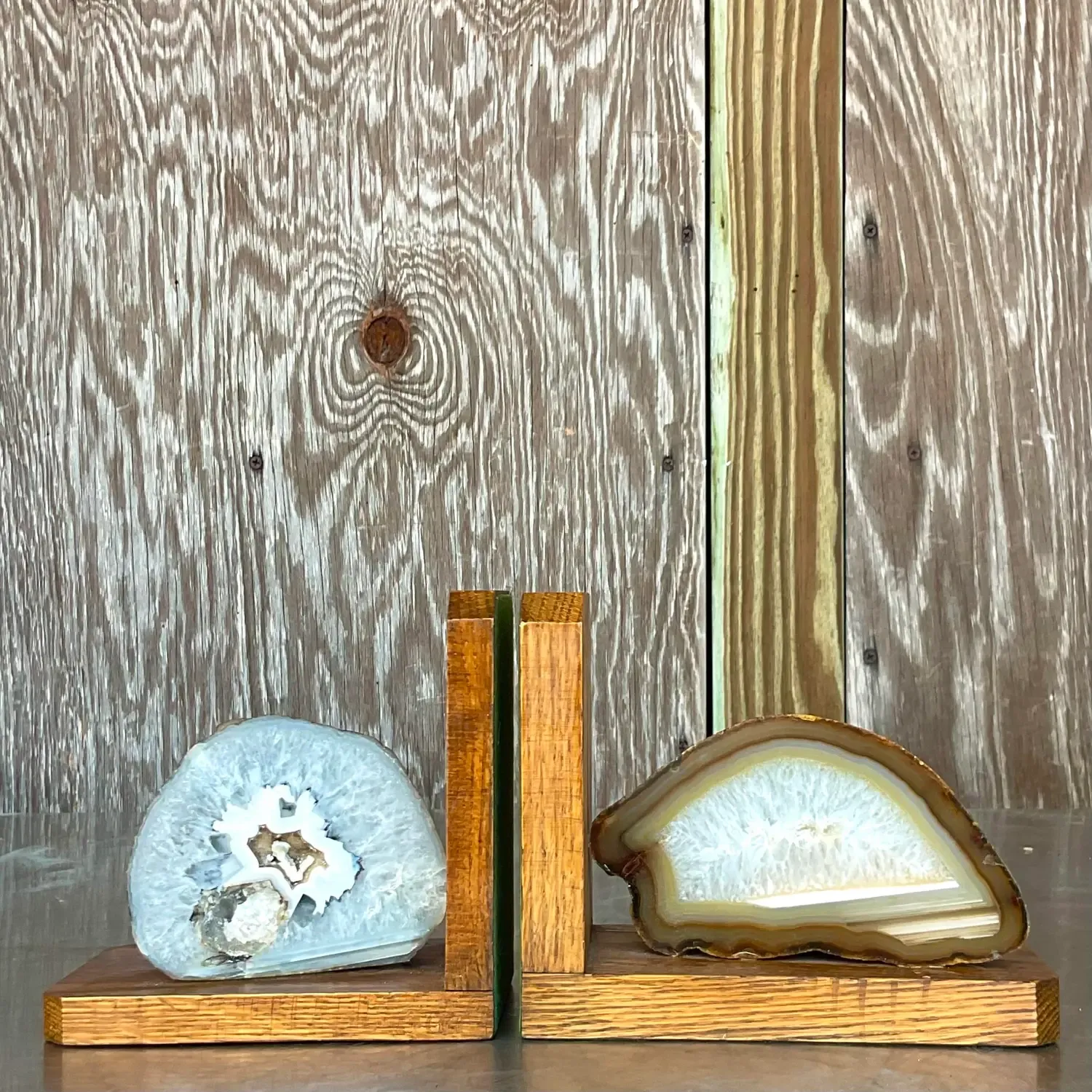 Vintage Boho Geode Bookends - Set of 2 — additional photo 4