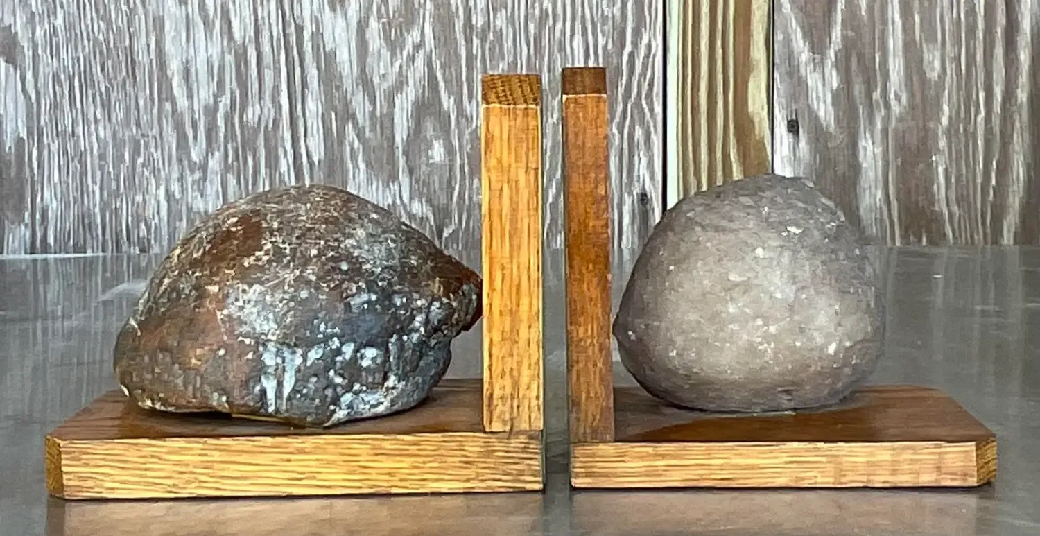 Vintage Boho Geode Bookends - Set of 2 — additional photo 5