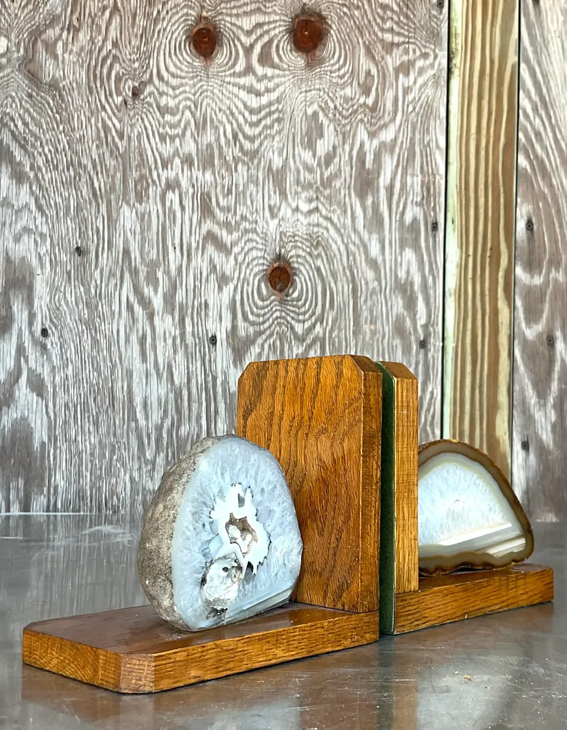 Vintage Boho Geode Bookends - Set of 2 — additional photo 7