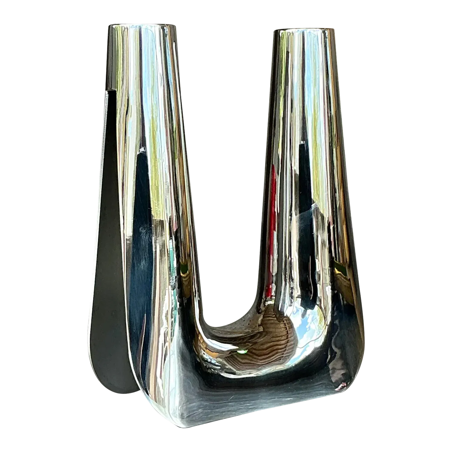 Vintage Boho George Jensen Stainless Steel Candlestick — additional photo 3