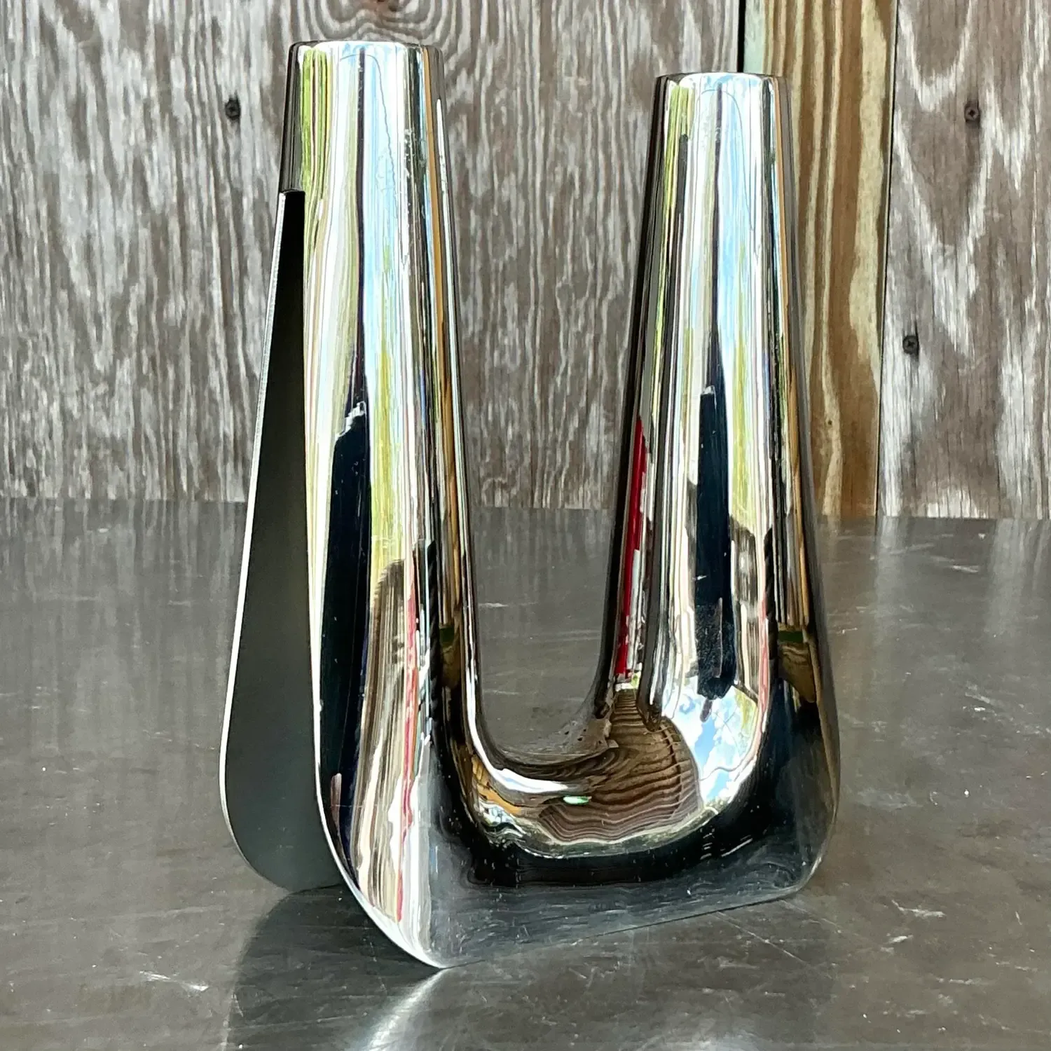 Vintage Boho George Jensen Stainless Steel Candlestick — additional photo 8