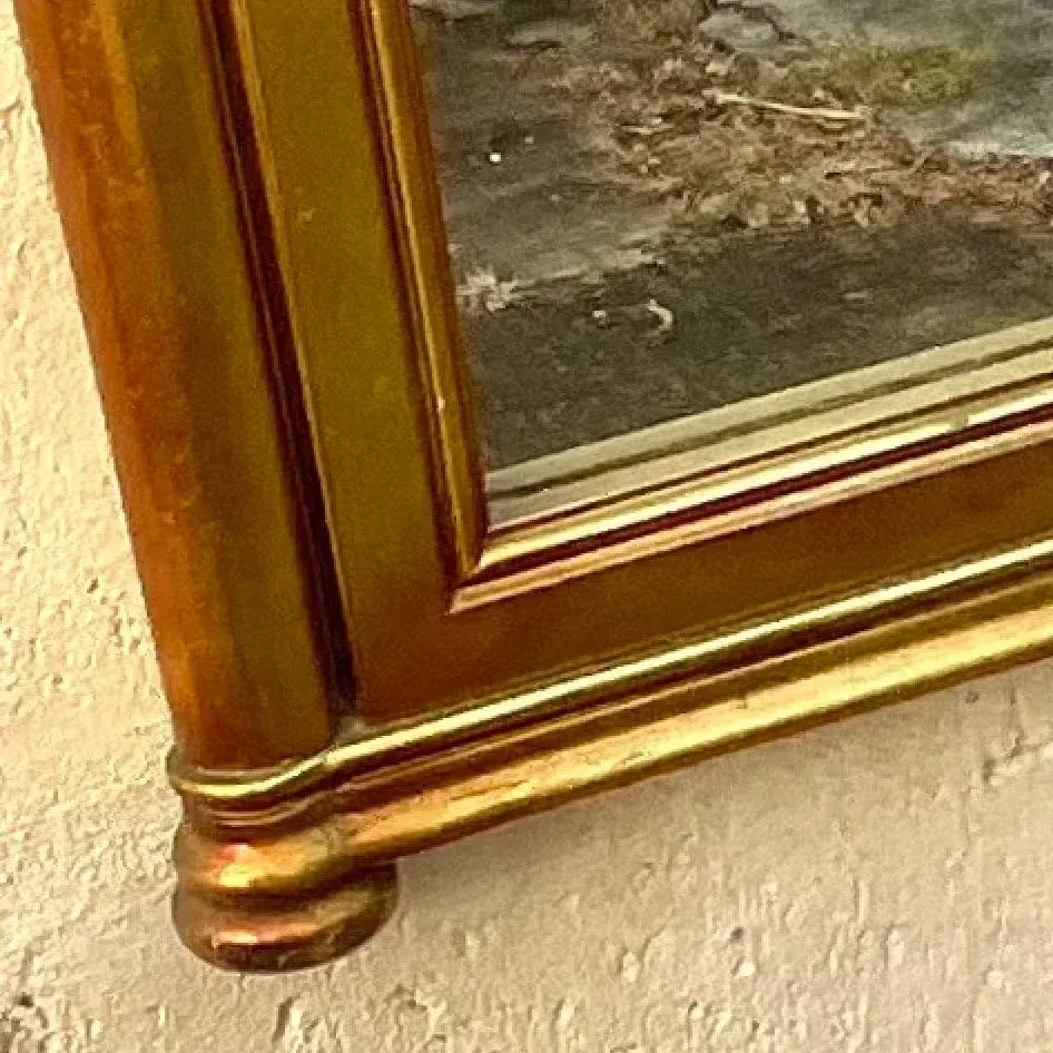 Vintage Boho Gilt Cannonball Mirror — additional photo 5