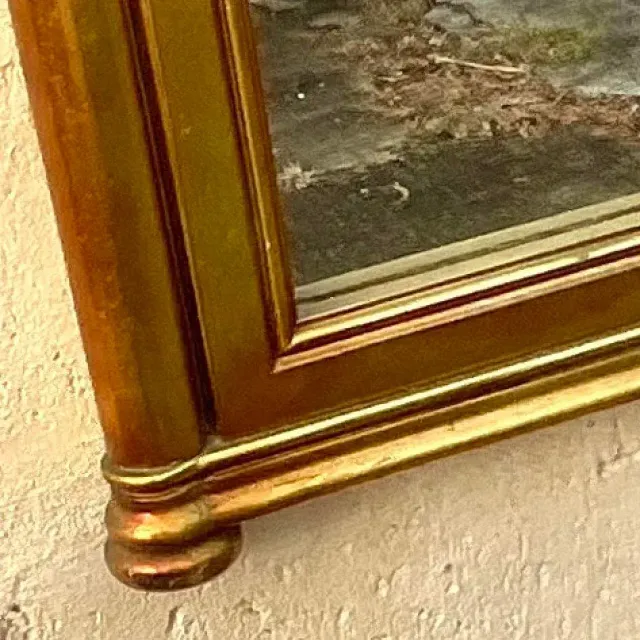 Vintage Boho Gilt Cannonball Mirror — additional photo 5