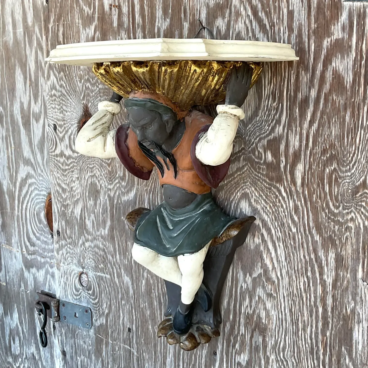 Vintage Boho Gilt Stopped European Trope Character Bracket — additional photo 5