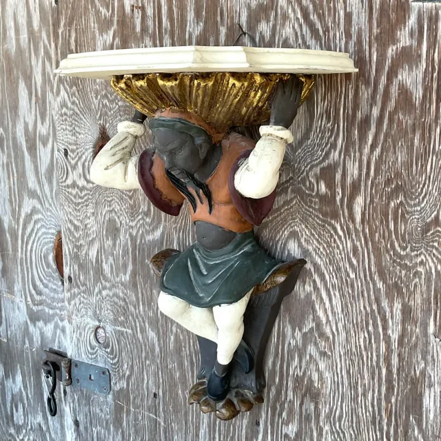 Vintage Boho Gilt Stopped European Trope Character Bracket — additional photo 5