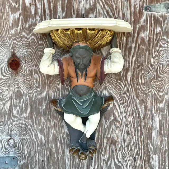Vintage Boho Gilt Stopped European Trope Character Bracket — additional photo 6