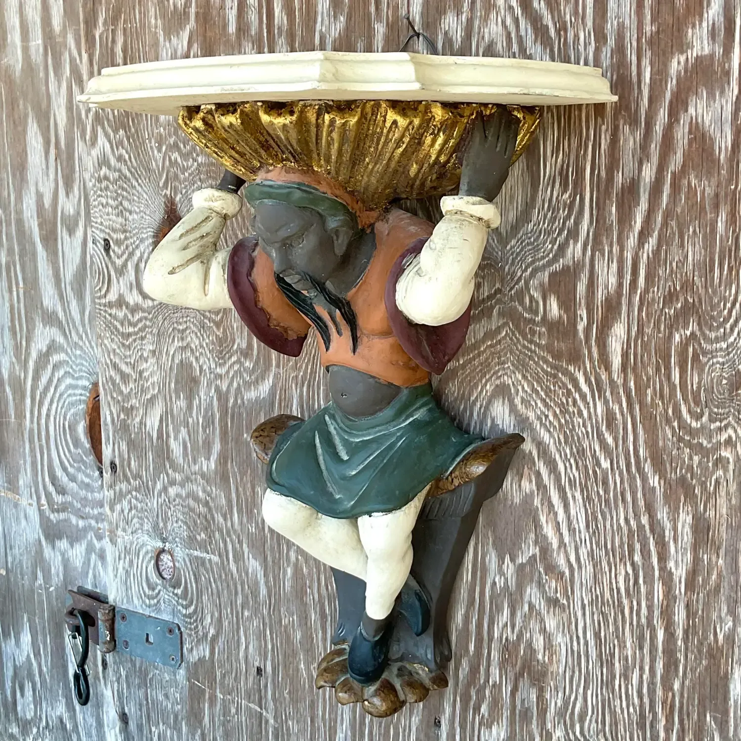 Vintage Boho Gilt Stopped European Trope Character Bracket — additional photo 7