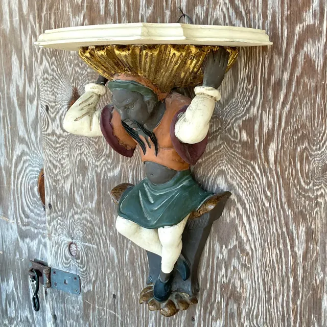 Vintage Boho Gilt Stopped European Trope Character Bracket — additional photo 7