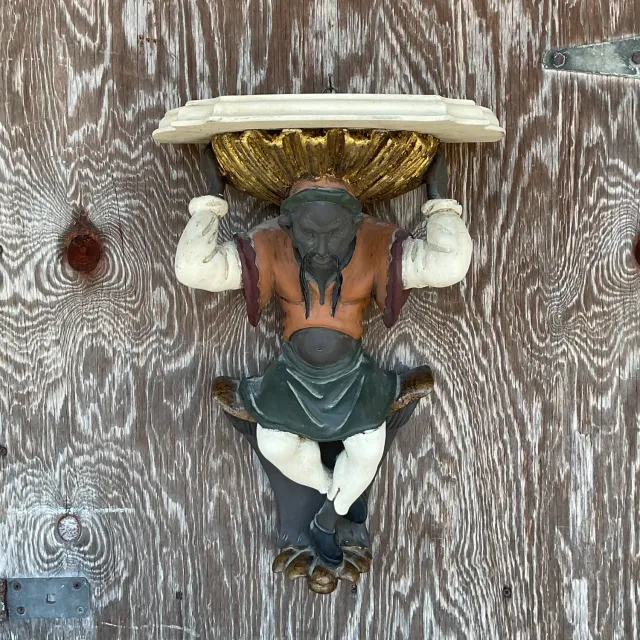 Vintage Boho Gilt Stopped European Trope Character Bracket — additional photo 8