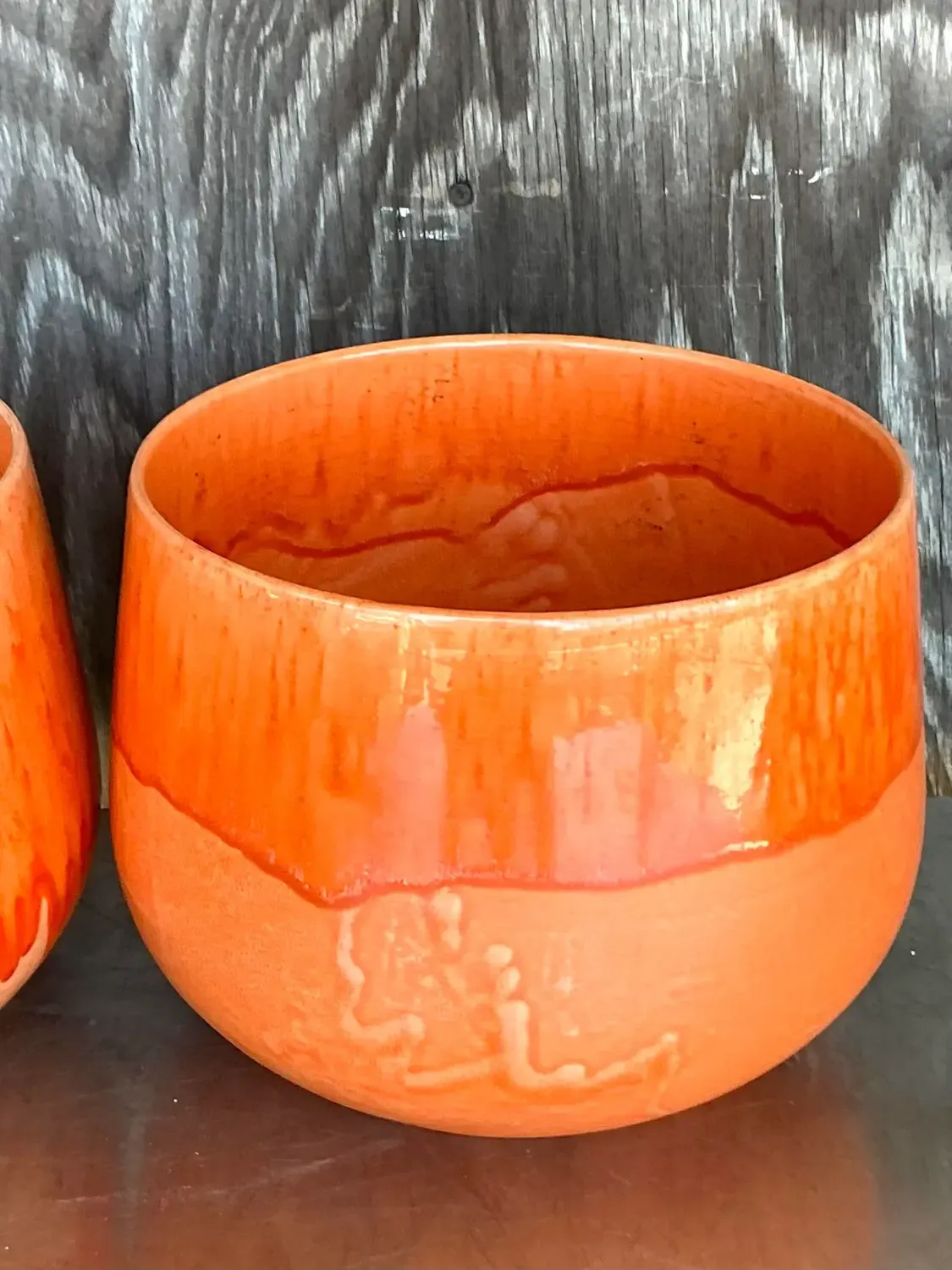 Vintage Boho Glazed Ceramic Bowls - Set of 2 — additional photo 3