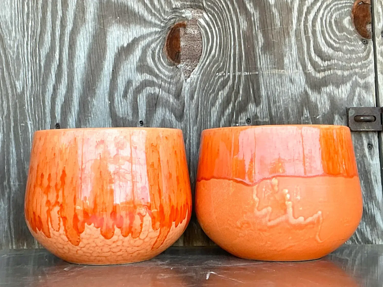 Vintage Boho Glazed Ceramic Bowls - Set of 2 — additional photo 5