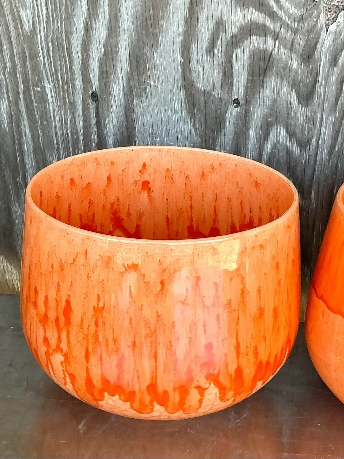Vintage Boho Glazed Ceramic Bowls - Set of 2 — additional photo 6