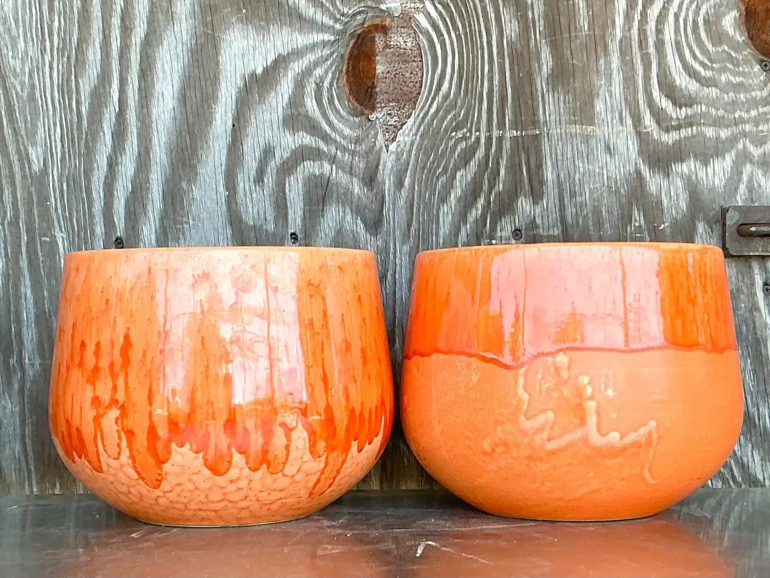 Vintage Boho Glazed Ceramic Bowls - Set of 2 — additional photo 8