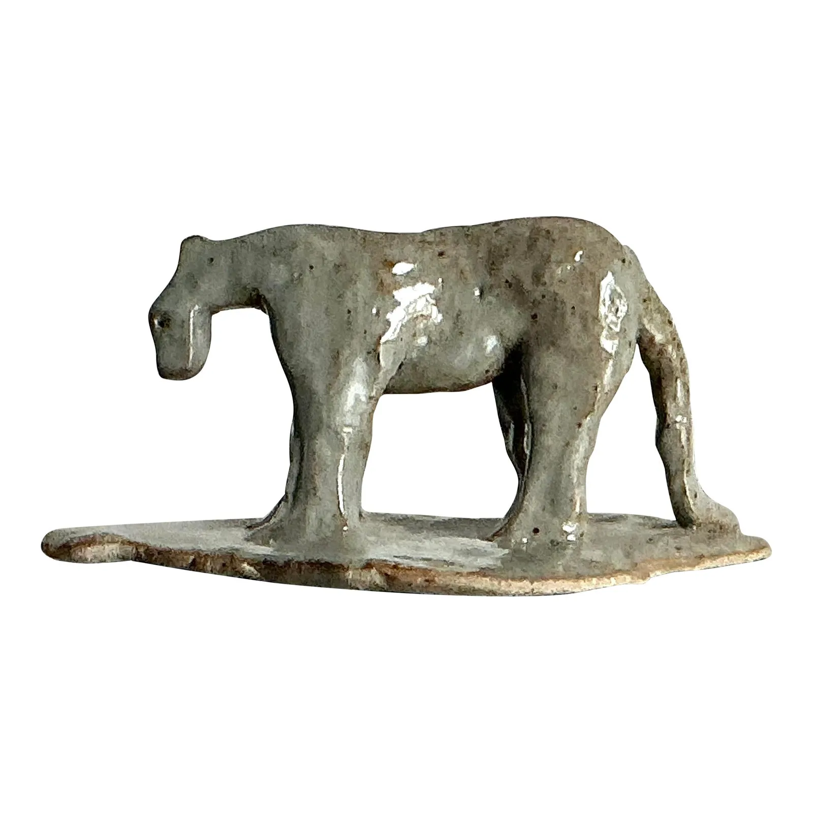 Vintage Boho Glazed Ceramic Tiger — additional photo 3