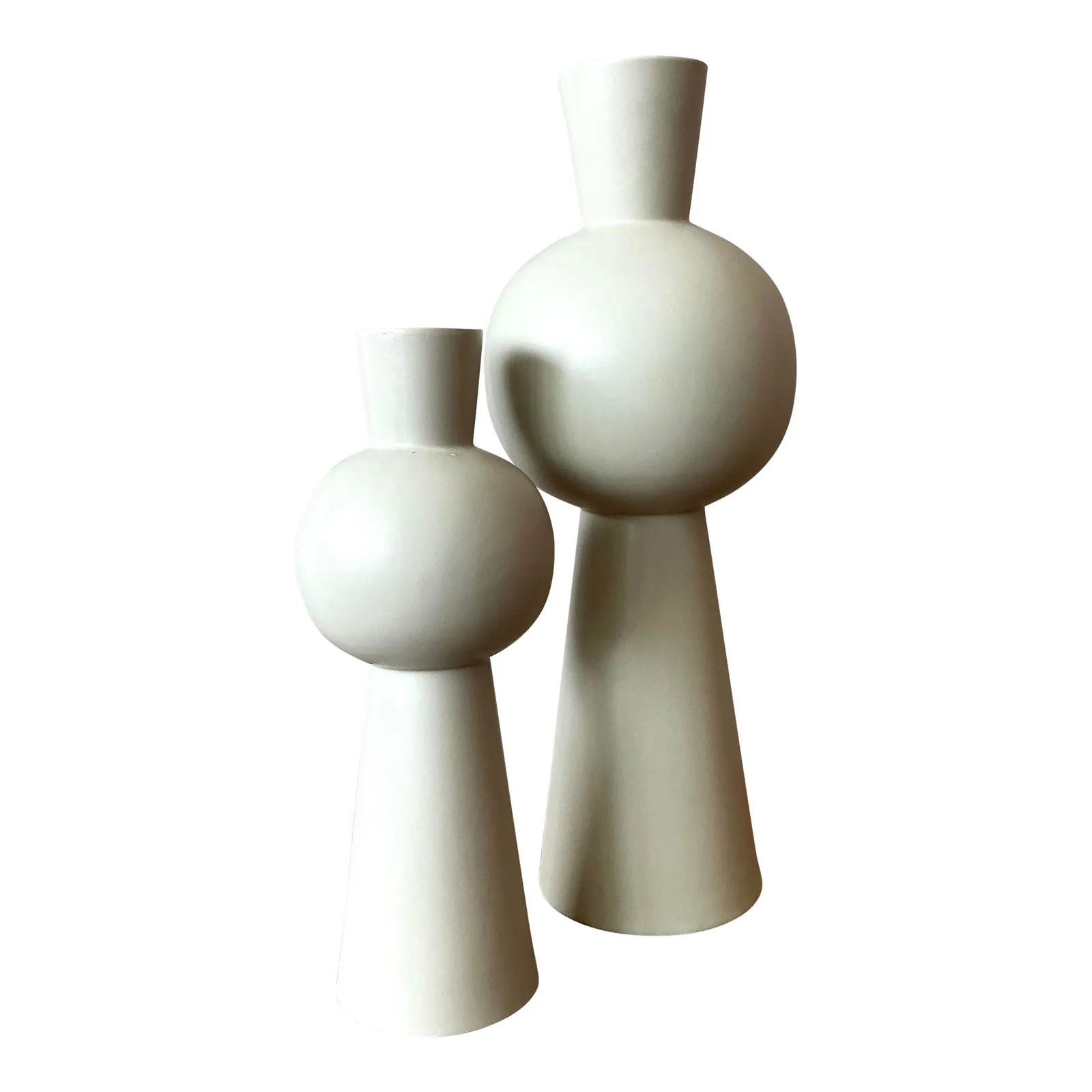 Vintage Boho Glazed Ceramic Vase - Set of 2 — additional photo 1