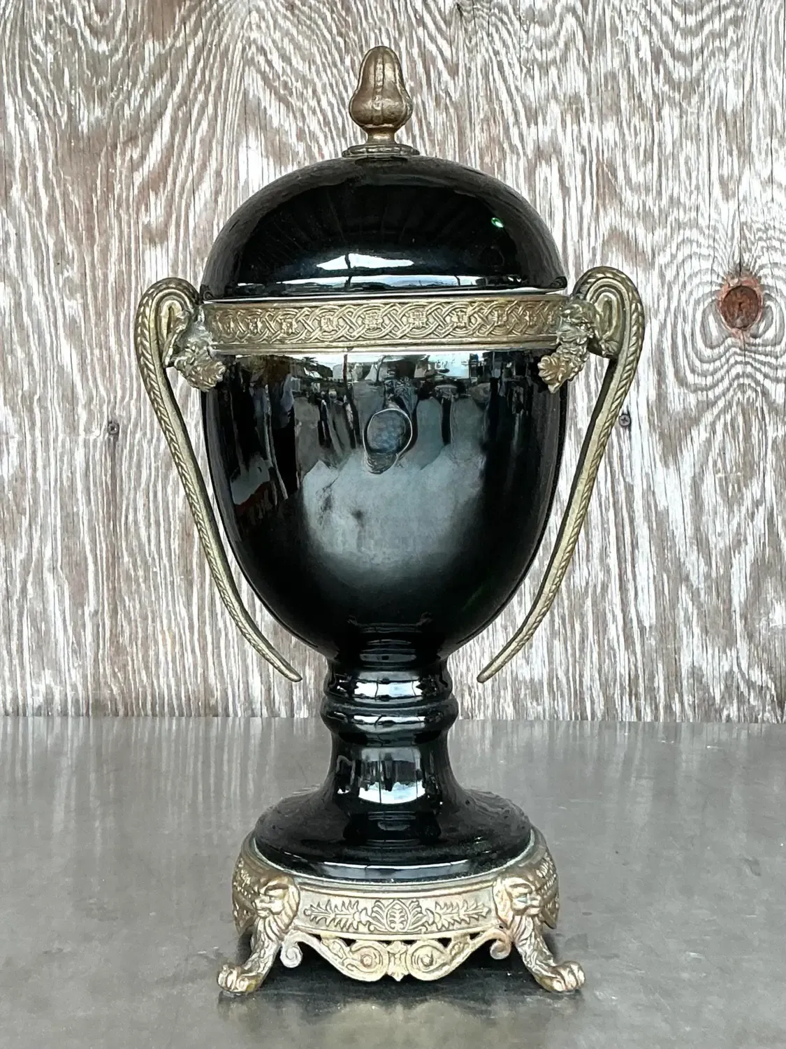 Vintage Boho Grand Tour Lidded Urn — additional photo 1