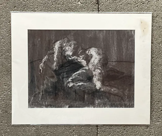 Vintage Boho Graphite Nude Sketch — additional photo 1