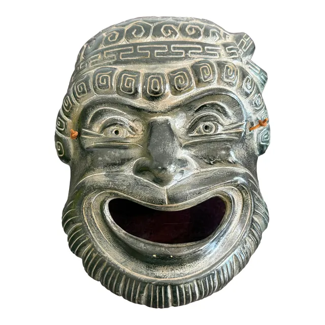 Vintage Boho Greek Comedy Face Mask — additional photo 1