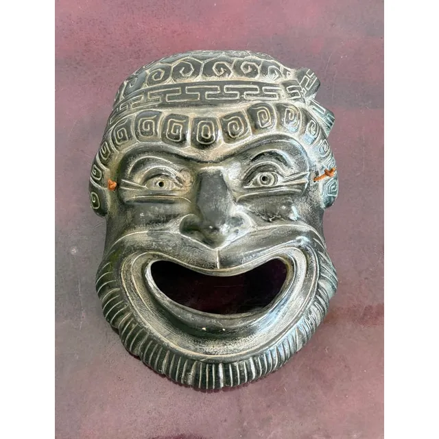 Vintage Boho Greek Comedy Face Mask — additional photo 2