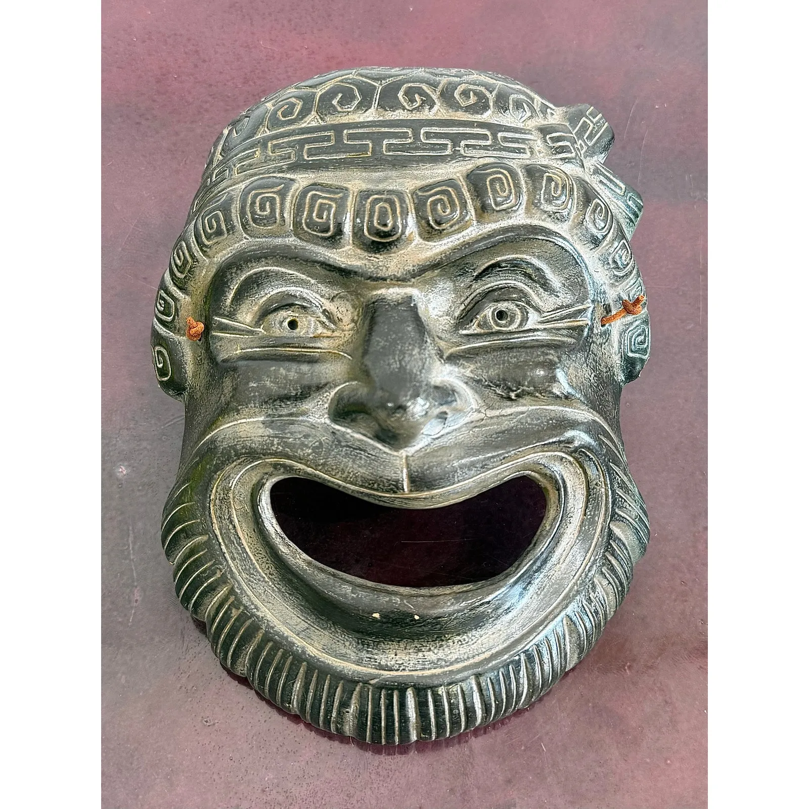 Vintage Boho Greek Comedy Face Mask — additional photo 7
