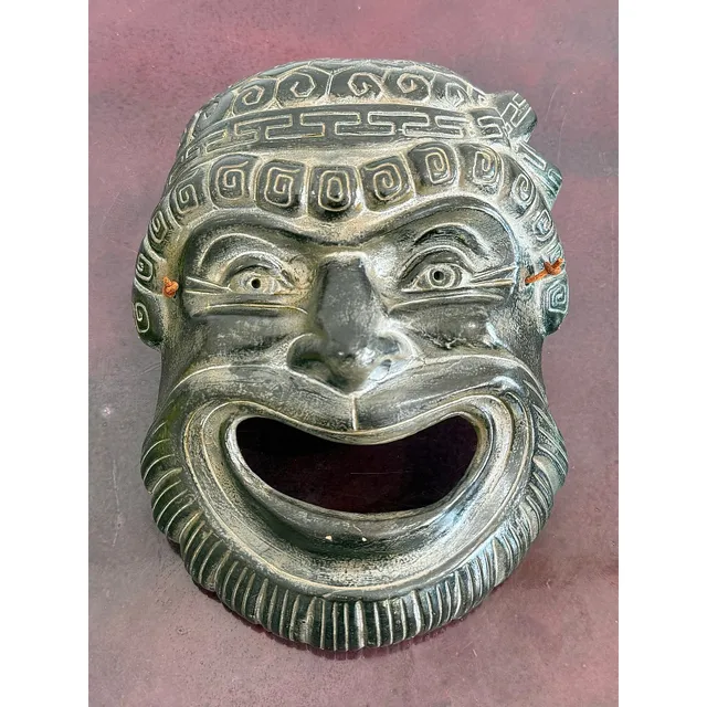 Vintage Boho Greek Comedy Face Mask — additional photo 7