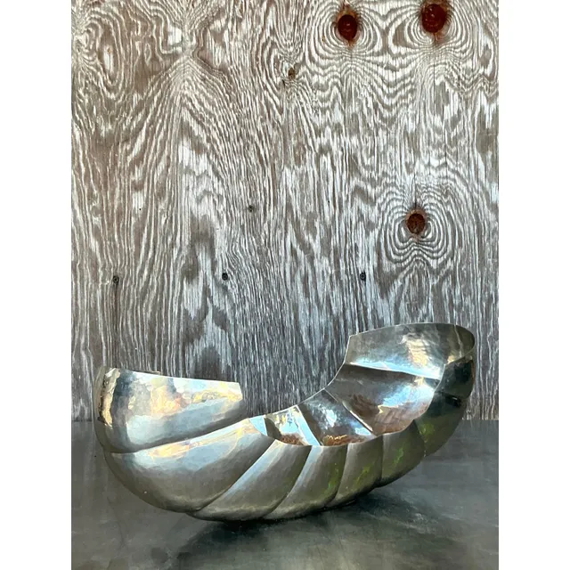 Vintage Boho Hammered Metal Victoria Tray — additional photo 1