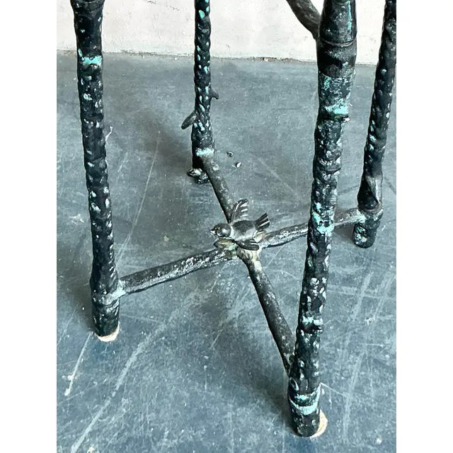 Vintage Boho Hammered Pedestal After Giacometti — additional photo 5