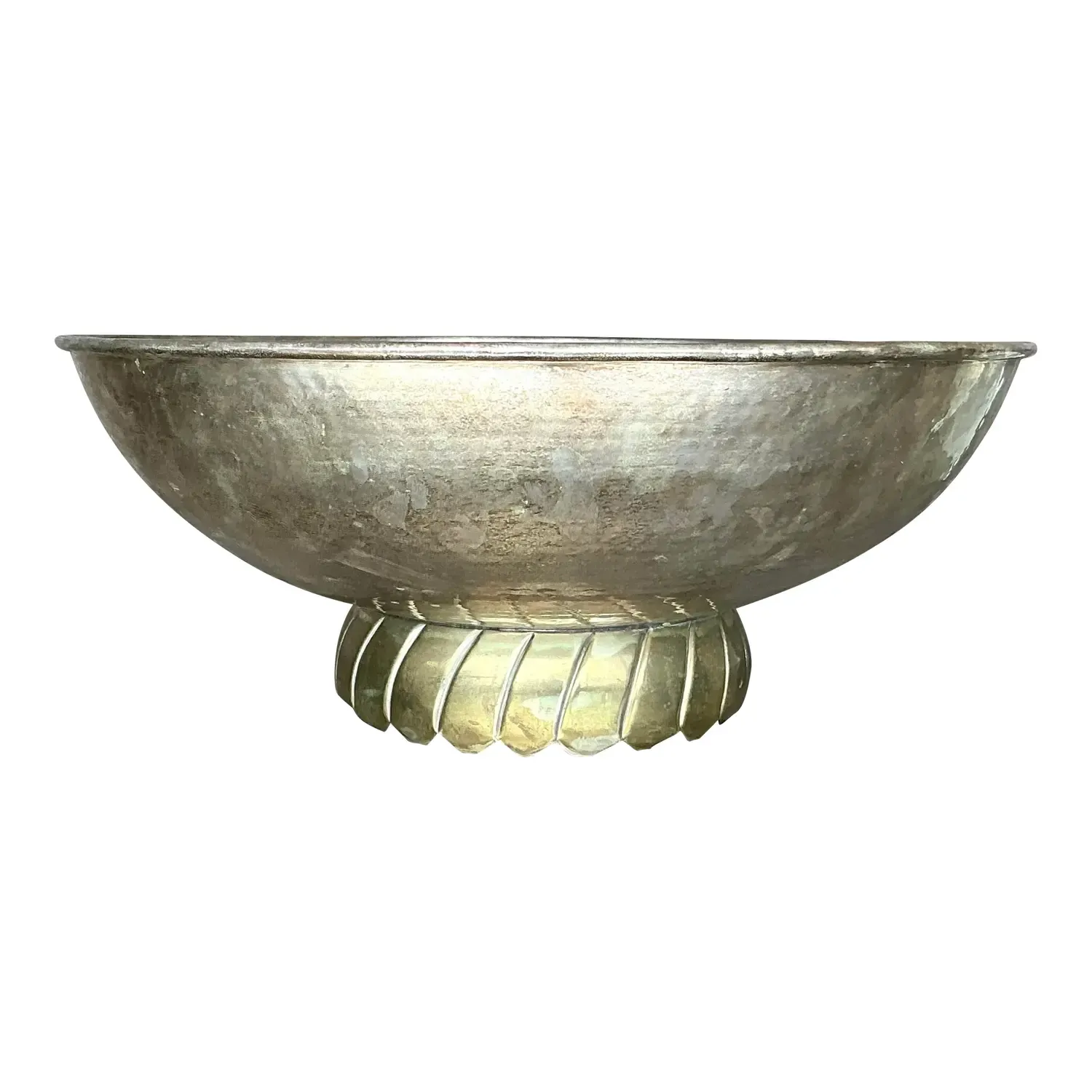 Vintage Boho Hammered Silverplate Bowl — additional photo 1