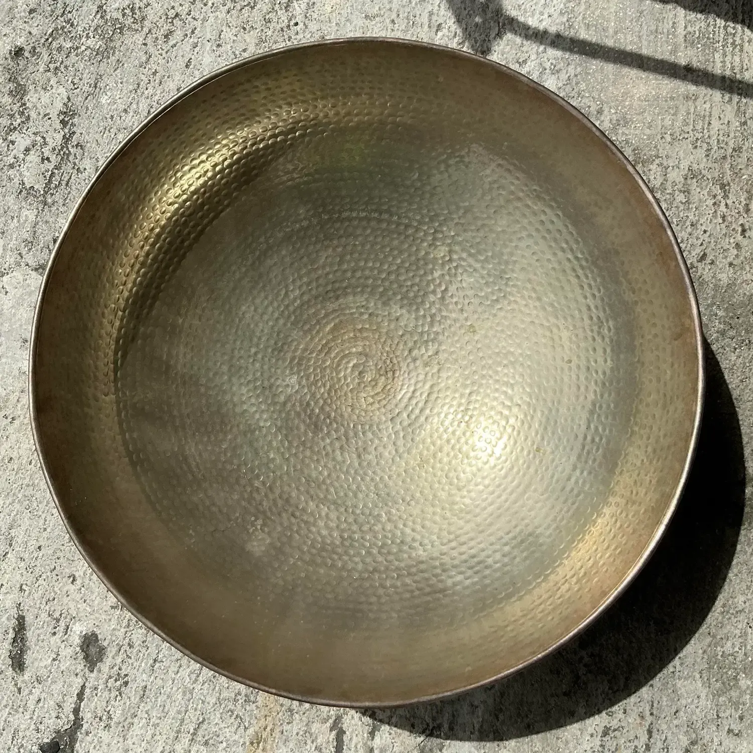 Vintage Boho Hammered Silverplate Bowl — additional photo 2