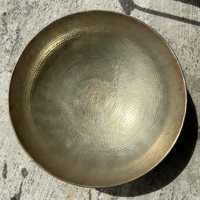 Vintage Boho Hammered Silverplate Bowl — additional photo 2