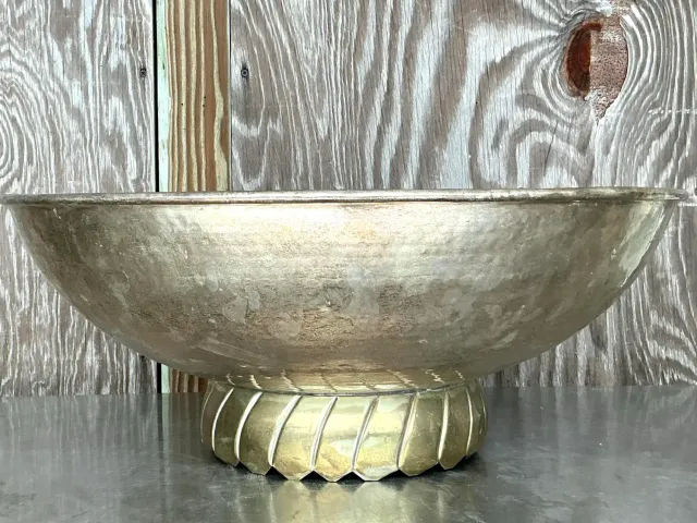 Vintage Boho Hammered Silverplate Bowl — additional photo 6