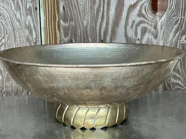Vintage Boho Hammered Silverplate Bowl — additional photo 8