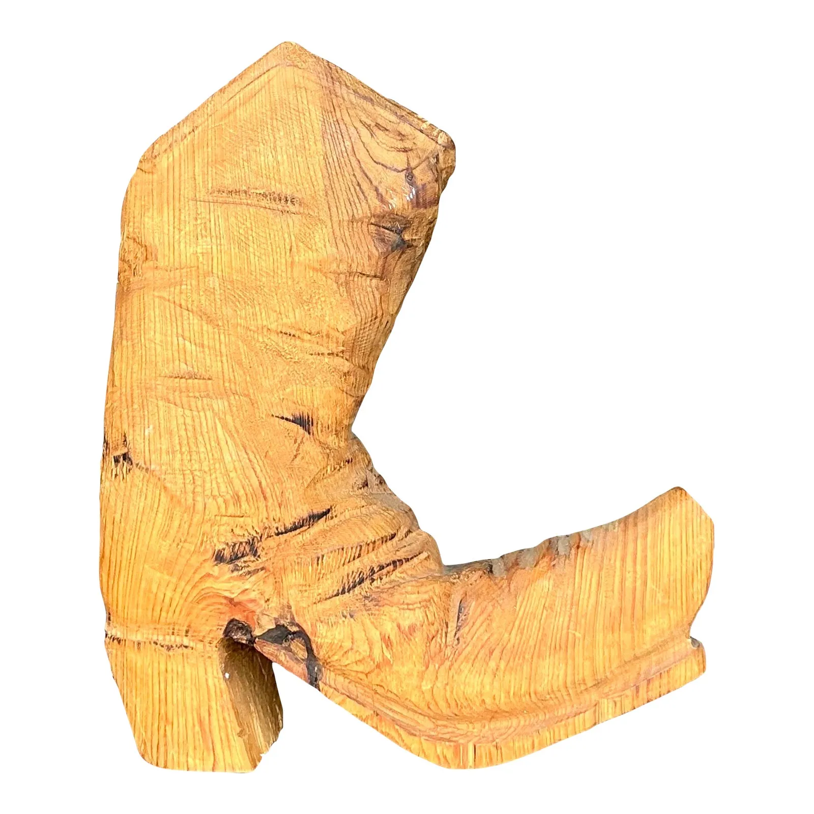 Vintage Boho Hand Carved Boot — additional photo 1